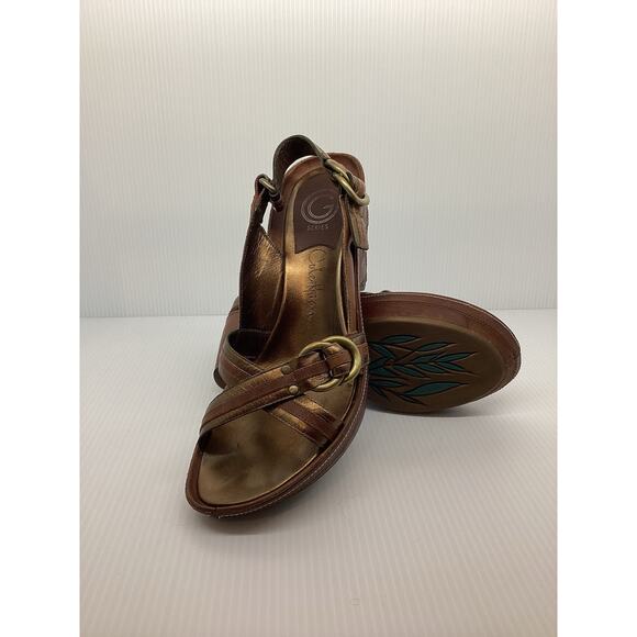 Cole Haan Collaboration Metallic Sling Back Heel 10B - Picture 2 of 5